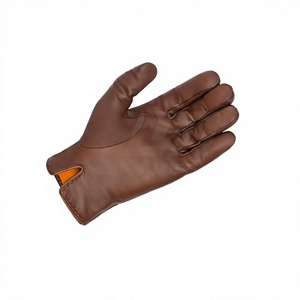 Gants en cuir tactiles longs jusqu'au poignet, doublés de fourrure écologique, chauds et thermiques pour usage quotidien, style uni marron pour l'hiver - Product Image 6