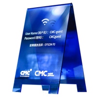 Acrylique double face QR code WiFi invite signe bureau panneau d'affichage personnalisation