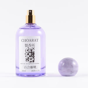 Flacons de parfum pour femmes en verre vides de 100 ml de couleur violette, flacons de parfum vaporisateur en verre de 30 ml et 50 ml avec col à sertir et bouchon magnétique - Product Image 3