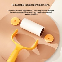 Rouleau adhésif classique en plastique pour poils d'animaux, détachable et à pression, pour vêtements, manteaux et peluches