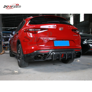 Difusor Trasero de Fibra de Carbono Stelvio, para Parachoques Trasero de <span class=keywords><strong>Alfa</strong></span> Romeo Stelvio (949) 16+ - Product Image 6