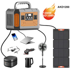 Station d'alimentation robuste 8,2 kg 1200 W 921,6 Wh LiFePO4 à onde sinusoïdale pure avec MPPT solaire pour diffusion en direct en extérieur, camping familial et situations d'urgence - Product Image 1