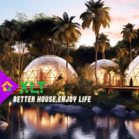 Domo Transparente Tipo Iglú, Material de PC, Tienda de Campaña para Vivir al Aire Libre, Iglú Moderno para Jardín
