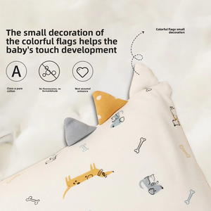 หมอนผ้าคอตตอนรูปธงชาติสำหรับเด็กทารกหมอนและตุ๊กตาผ้าถักลายรูปสัตว์ - Product Image 5