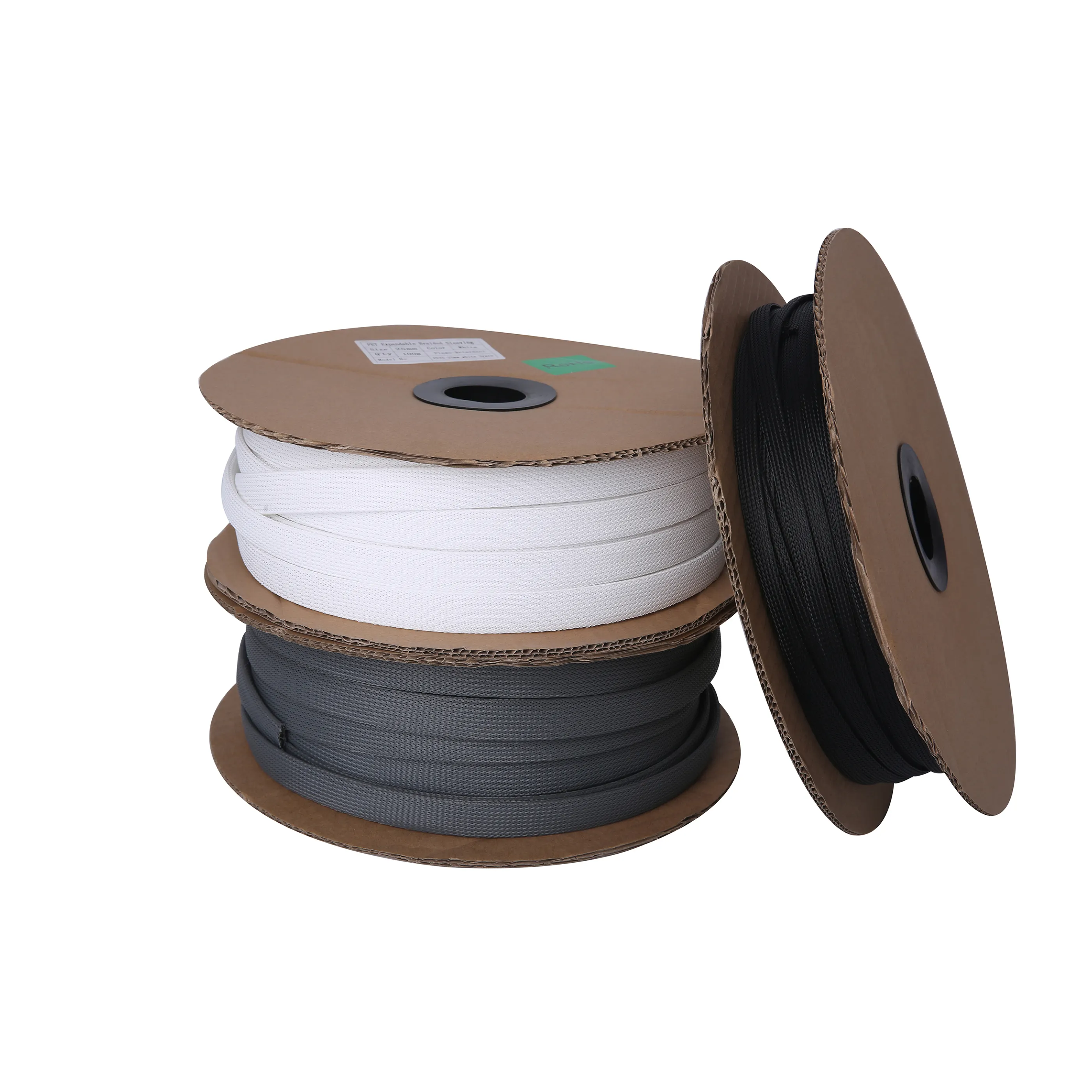 WZUMER-Protección de Cable, envoltura de cierre automático, expandible, 10MM, mangas trenzadas para mascotas, color negro