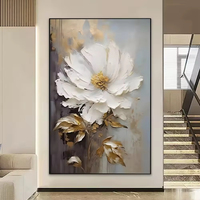 Art moderne personnalisé Peinture à l'huile florale faite à la main sur toile Art mural de luxe