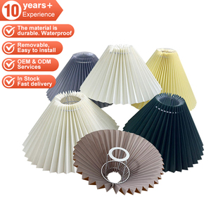 עיצוב פשוט גוון מנורת שולחן התאמה אישית של גוון בד מנורת שולחן דקורטיבית נורדי מודרני גוון קפלים - Product Image 2