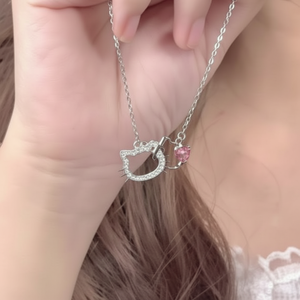 Vendita calda argento ciondolo collane per ragazze di tendenza minimalista luna angelo Design alla moda gioielli religiosi oro zircone - Product Image 1