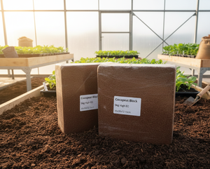 Bloque de fibra de coco de 5 kg, 30 cm x 30 cm x 12-15 cm de alto, bloque de turba de coco comprimida de alta concentración de electrolitos (EC), perfecto para cultivo en invernadero. - Product Image 5