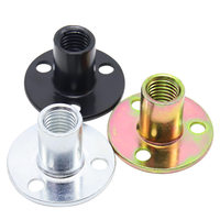 Venta Directa de Fábrica, Tuercas de Seguridad de Tres Orificios Galvanizadas Tipo Cap T de 25 mm de Espesor, Estilo Escalada, para Patas de Muebles y Sofás