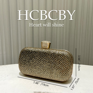 Borsa Clutch di Lusso con Glitter Dorati per Donne, Elegante <span class=keywords><strong>Borsetta</strong></span> <span class=keywords><strong>da</strong></span> <span class=keywords><strong>Sera</strong></span> Scintillante e Glamour per Feste ed Eventi alla Moda - Product Image 6