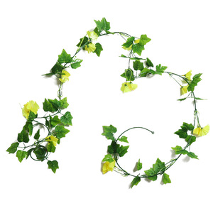 Vigne artificielle de fleurs de gloire du matin en plastique, plante grimpante décorative durable pour cache-conduit de climatiseur, style bohème - Product Image 4