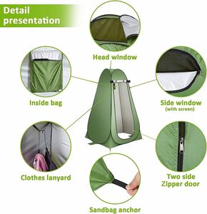 Tente de Douche Mobile Portable d'Extérieur, Cabine de Pêche, Vestiaire, Abri de Toit, Toilettes, Tente de Douche de Camping - Product Image 5
