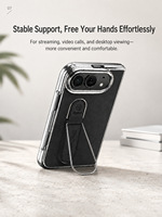 Étui en cuir PU et PC électroplaqué pour iPhone Duo avec film de protection intégré, béquille dissimulée, protection complète de la charnière, coque pliable