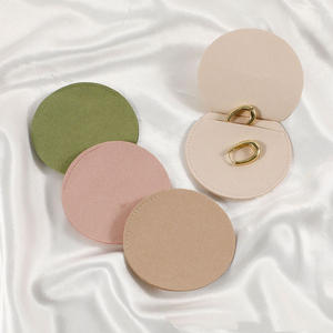 Sacs à bijoux en microfibre de luxe ronds personnalisés avec logo 8*8cm pour bagues, boucles d'oreilles, colliers, pochette à bijoux - Product Image 2