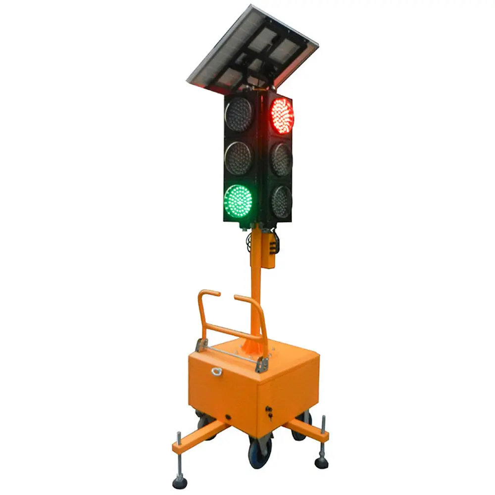 Feu lampu lalu lintas led tiga warna, lampu lalu lintas nirkabel, sistem kontrol lampu lalu lintas portabel, lampu tenaga surya 200mm