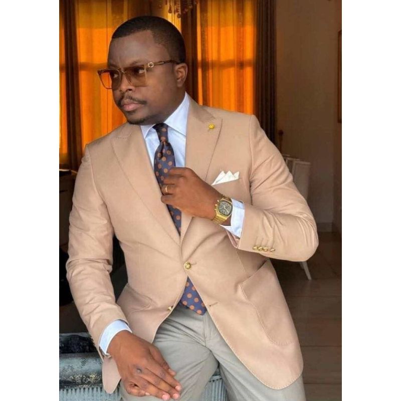 Best Selling Beige Wedding Suits Stylish Durable Piece Sets