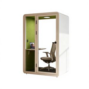 Nouvelle conception de cabine acoustique insonorisée modulaire mobile professionnelle pour le travail et les réunions, idéale pour le bureau à domicile - Product Image 1