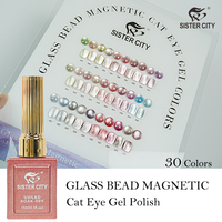 Vernis à ongles gel magnétique effet œil de chat - Style créateur français DIY UV/LED avec paillettes réfléchissantes en flacon