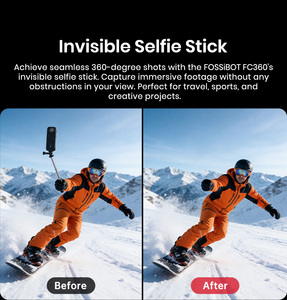 Fossibot Fc360 Digital 8K 30Fps 360 Video Recorder <b>Mini</b> Body Handheld Sports Action <b>Camera</b> 8K10fps 360 Video WithDual1/2"Sensors - Product Image 4