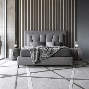 Mesa de Noche Moderna de Lujo con Cubierta de Mármol Cilíndrica y Cajón de Almacenamiento con Chapa de Madera, Mueble de Diseño para Villa - Product Image 4