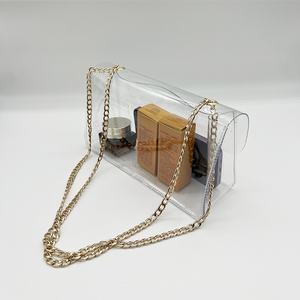 <b>Clear</b> Stadium Exclusive Transparent Square PVC Women's Fashion Chain <b>Bag</b> Below 20L Capacity - Product Image 4