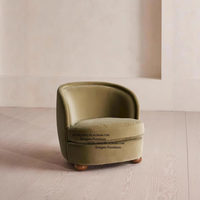 Fauteuil en velours moderne de luxe pour la maison, le bureau ou le café, pour se détendre dans le salon, style ferme