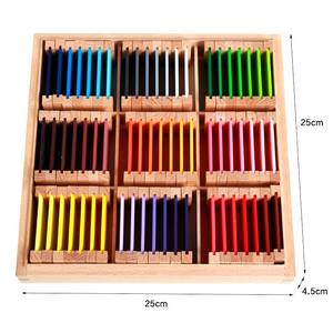 Matériel pédagogique Montessori, matériel sensoriel Montessori, ensemble de tablettes colorées en bois - Product Image 3