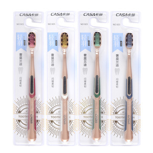 Casa Toothbrush Soft Bristles Spiral Design Adult <b>Gum</b> Care Manual Toothbrush Individually Packaged - Product Image 5