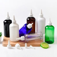 Bouteille en plastique transparente à bec pointu, prix d'usine, faible MOQ, bouteille à presser
