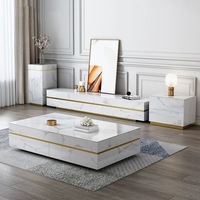 Ensemble de meubles de salon de luxe : Meuble TV moderne et table