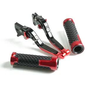 For YAMHAHA XT660/X/R/Z 2004-2017 2005 Motorcycle Accessories Adjustable Folding Brake Clutch Levers Handlebar Hand Grips Set