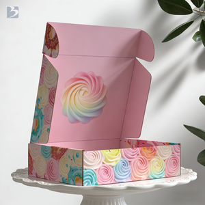 Boîte en papier pour emballage alimentaire de beignets, impression numérique personnalisée avec logo, qualité alimentaire, design élégant - Product Image 2