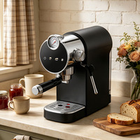 Machine à café expresso semi-automatique avec écran tactile couleur et mousseur à lait thermobloc pour la maison et les petits bureaux (vente en gros)
