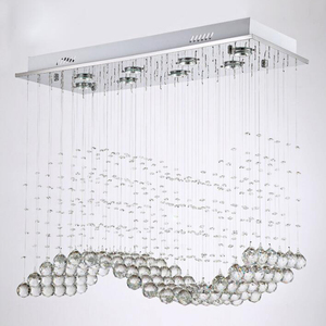 Lustre en cristal moderne K9 lustre à manger personnalité créative lampe en cristal rectangle moderne lampe à manger suspension pour salle à manger - Product Image 5