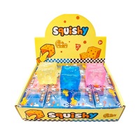 Jouet anti-stress souple et multicolore en forme de fromage, transparent, à récupération lente, pour plus de 15 ans, petit cadeau de vacances