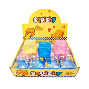 Juguete Antiestrés de Vaselina Transparente Multicolor con Forma de Queso, de Rebote Lento, Regalo Pequeño para Niños y Niñas en Días Festivos - Product Image 1