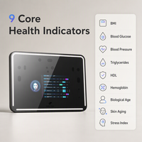 Analyseur de dépistage de santé multiparamètres alimenté par l'IA - Capteur intelligent portable, scanner biométrique de reconnaissance faciale sans contact