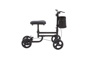 Andador Plegable con Marco de Acero Negro Mate, Reposapiés Acolchado Suave y Bolsa de Almacenamiento Desmontable - Product Image 5