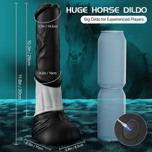 <span class=keywords><strong>Dildo</strong></span> <span class=keywords><strong>anale</strong></span> vibrante in silicone morbido a forma di cavallo/drago, con 7 modalità di vibrazione e 7 modalità di spinta, controllo remoto/APP, 30 cm, per adulti. - Product Image 6