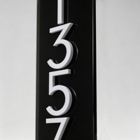 Plaque de maison rectangulaire personnalisée en acrylique, pour intérieur et extérieur, plaque murale d'adresse, facile à installer, décoration artistique moderne pour la maison