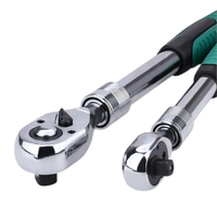 Jeu de clés à cliquet télescopiques à dégagement rapide, 3 pièces, couleur verte/rouge, 1/4 ", 3/8 ", 1/2 ", kit d'outils manuels pour réparation automobile