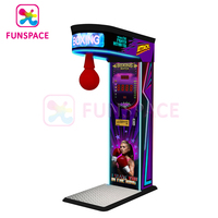Máquina de Boxeo Recreativa Funspace Street: Juego de Boxeo de Última Generación para Exteriores con Monedas, Máquina de Golpeo Gigante