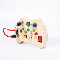 Guitare électrique en bois naturel pour enfants, instrument de musique de simulation, jouet rechargeable avec batterie, cadeau, planche d'activités avec lumière et son