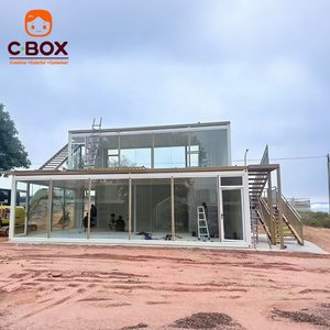 Cbox - Oficina Prefabricada Personalizada, Hotel de 2 Pisos, Unidades Modulares de Vivienda, Bar, Cafetería con Balcón en la Azotea, Casa Contenedor en Paquete Plano - Product Image 1