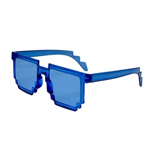 Lunettes de soleil tendance mosaïque pixel UV400 unisexe, mignonnes, colorées, rétro, pour l'été, les fêtes, les selfies, à monture complète, confortables et durables - Product Image 1