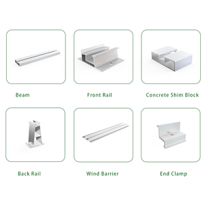 Chất lượng cao phẳng <span class=keywords><strong>Roof</strong></span> Mount năng lượng mặt trời gắn hệ thống PV Rack ballasted mái gắn - Product Image 2