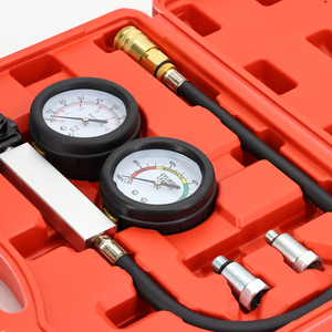 Multi-funzione cilindro perdita verso il basso <span class=keywords><strong>Tester</strong></span> per auto Kit di compressione del motore a benzina <span class=keywords><strong>Tester</strong></span> rilevatore di perdite doppio calibro Set di strumenti - Product Image 6