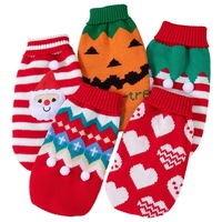 Pull tricoté de Noël pour animaux de compagnie – Vêtements chauds d'hiver pour chiens et chats – Manteau en tricot pour usage quotidien – Pack familial