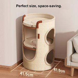 Venta Directa de Fábrica: Rascador de Cartón de Sisal de Doble Capa, Mueble Ahorrador de Espacio para Mascotas, Estructura para Trepar - Product Image 4